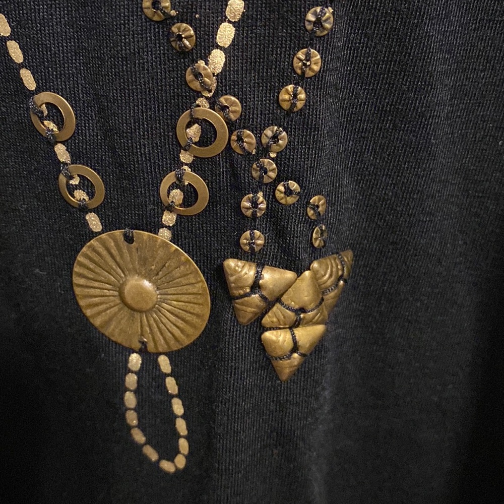 HANNAH metallic embossed tunic T-shirt with beading - Picture 6 of 11